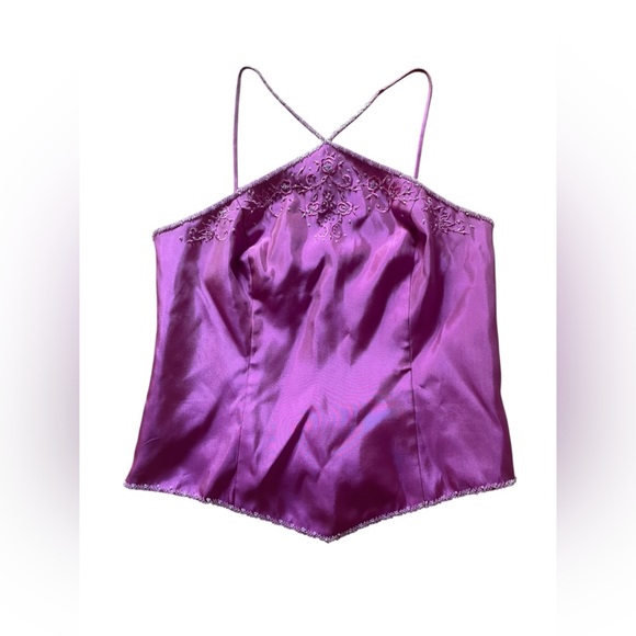 David's Bridal Halter Spaghetti Strap Pink Fitted Top Women's 6 - Picture 1 of 8